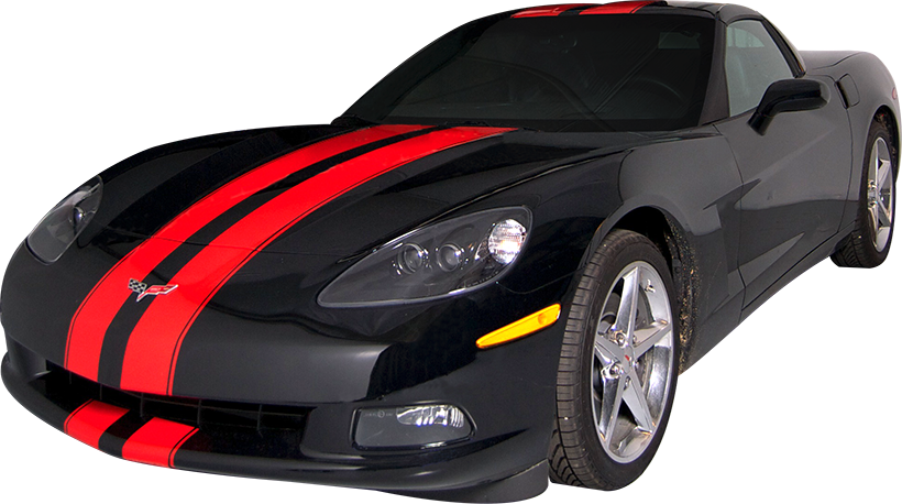 Corvette Vinyl Decal Png Clip Art Black And White Library - Chevrolet Corvette Transparent Png (820x458), Png Download