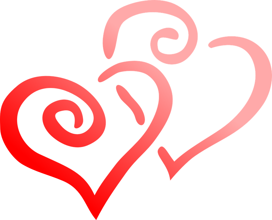 Pair Of Hearts Png Clipart (888x720), Png Download