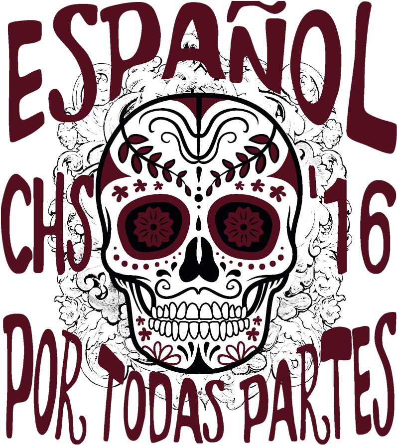 Central High School Fl 102 - Vinyl Sticker Decal Floral Colorful Skull Atv Car Garage Clipart (975x1388), Png Download