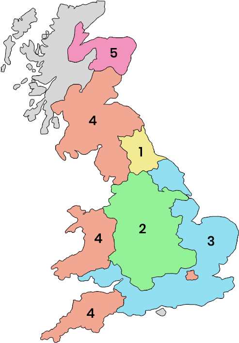 Delivery Zones - Heating Degree Days Uk Clipart (1300x800), Png Download