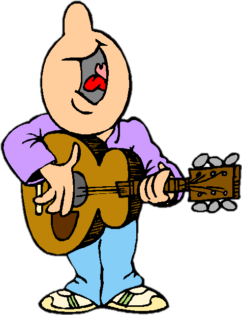 Ray Lani Paid Several Visits During July And August, - Funny Singer Cartoon Clipart (490x765), Png Download