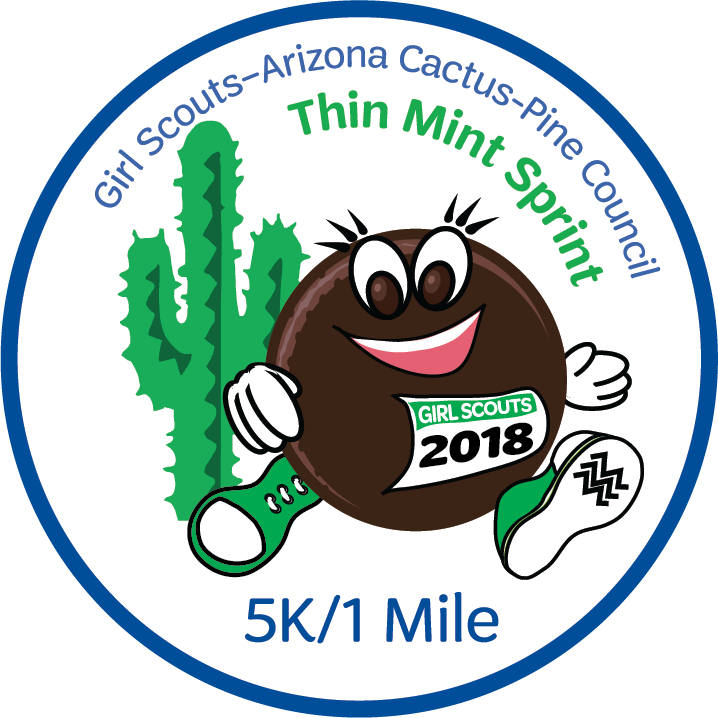 Thin Mint Sprint 5k And 1m Somoa Stroll - College Clipart (718x718), Png Download