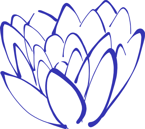 Blue Flowers Clip Art Png Transparent Png (600x535), Png Download