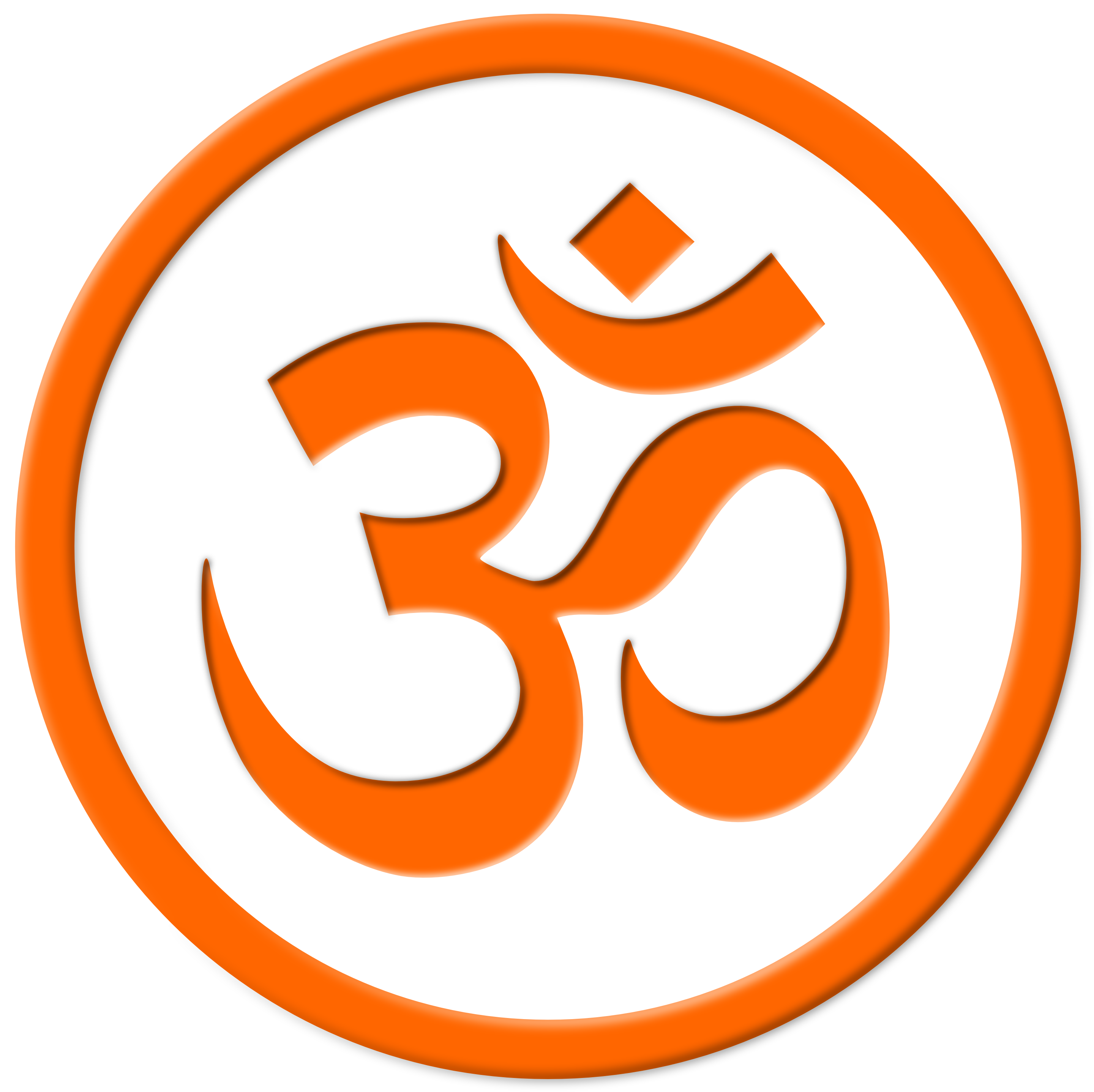 Om Symbol In Circle Clipart (800x800), Png Download