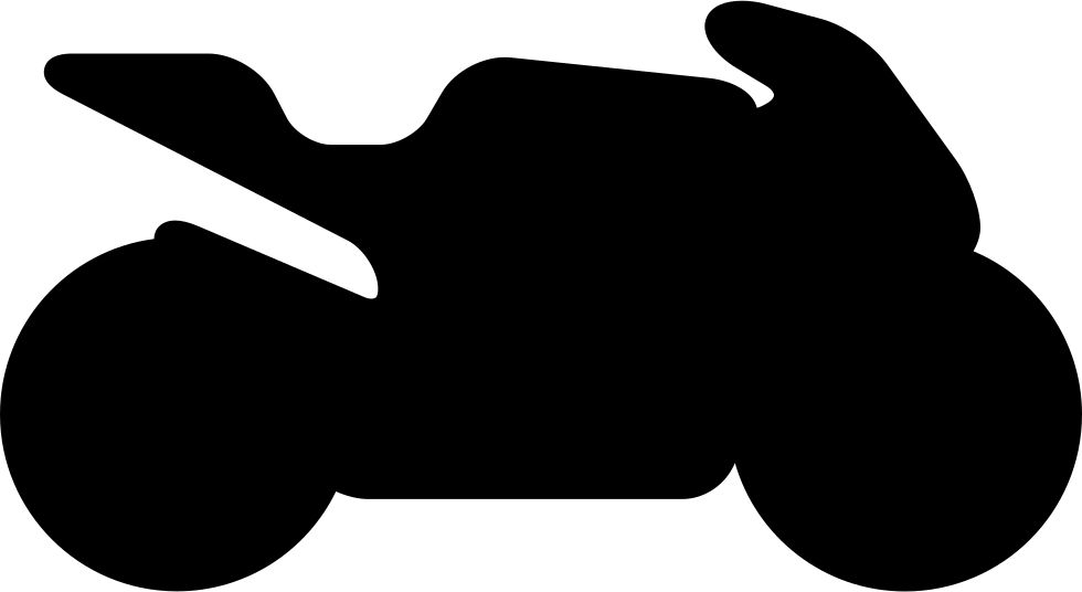 Motorcycle Black Side View Silhouette Comments - Icon Clipart (980x536), Png Download