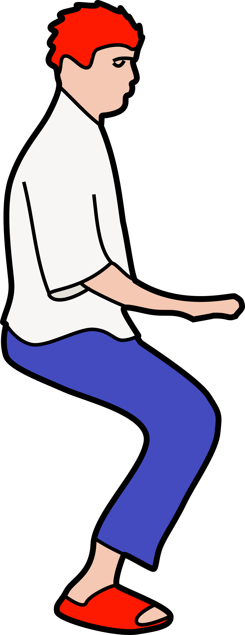 Riding A Motorcycle Clipart (929x2400), Png Download