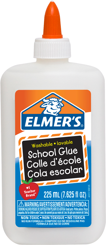 School Glue Washable 225ml - Elmer's School Glue 120ml Clipart (850x850), Png Download