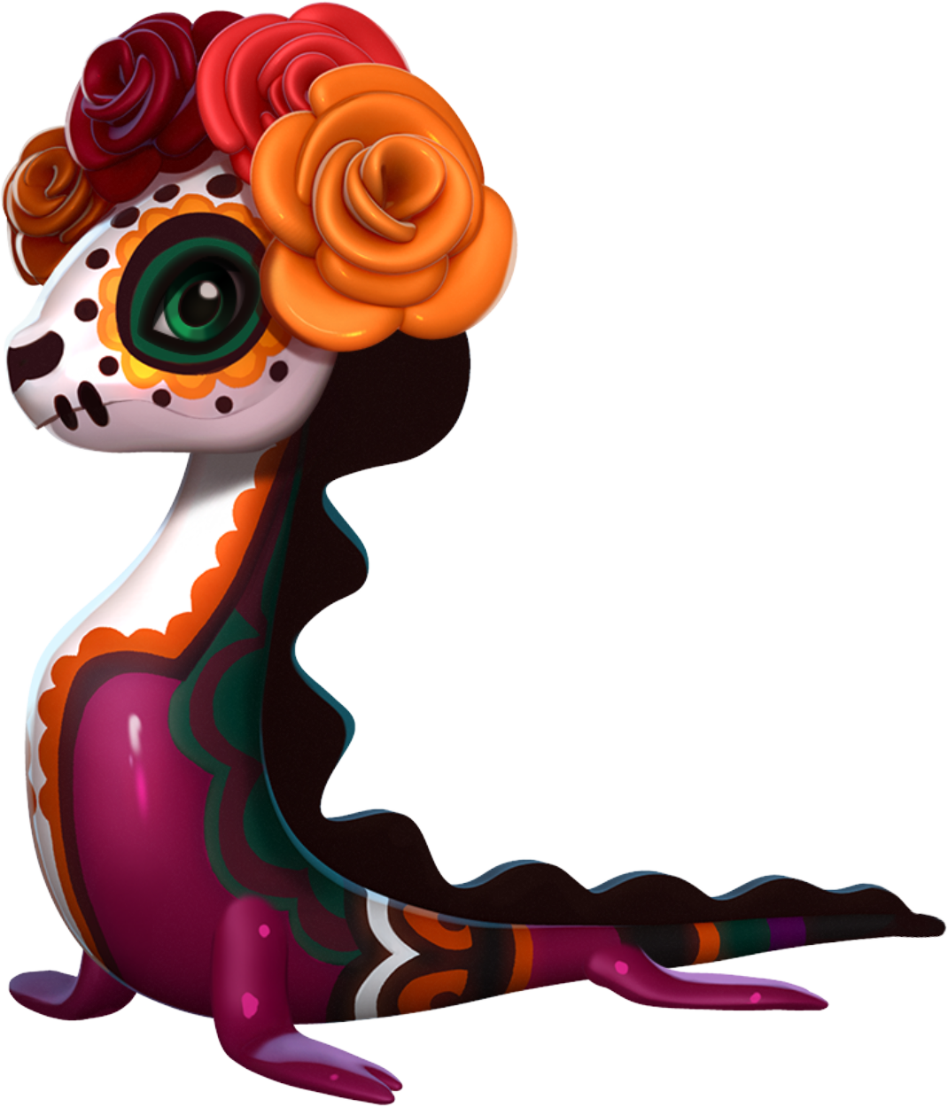 Muerte Dragon - Dragon Mania Stage 7 Halloween Clipart (1070x1250), Png Download