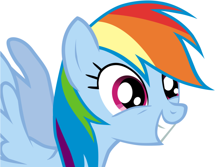 1347486127685 - Mlp Rainbow Dash Smile Clipart (900x700), Png Download