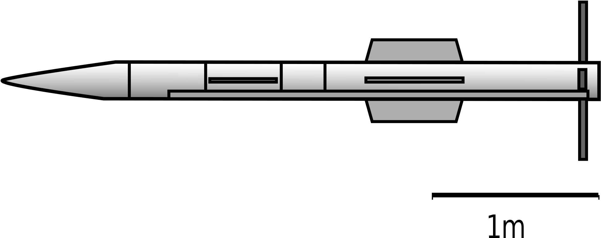 Open - Missile Svg Clipart (2000x973), Png Download