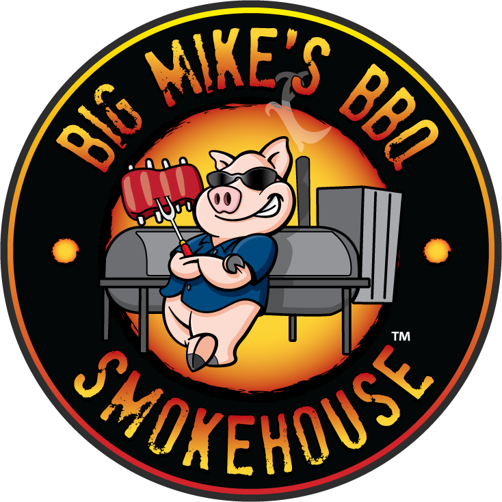 Big Mike's Bbq Smokehouse Logo - Big Mikes Bbq Smokehouse Clipart (734x734), Png Download