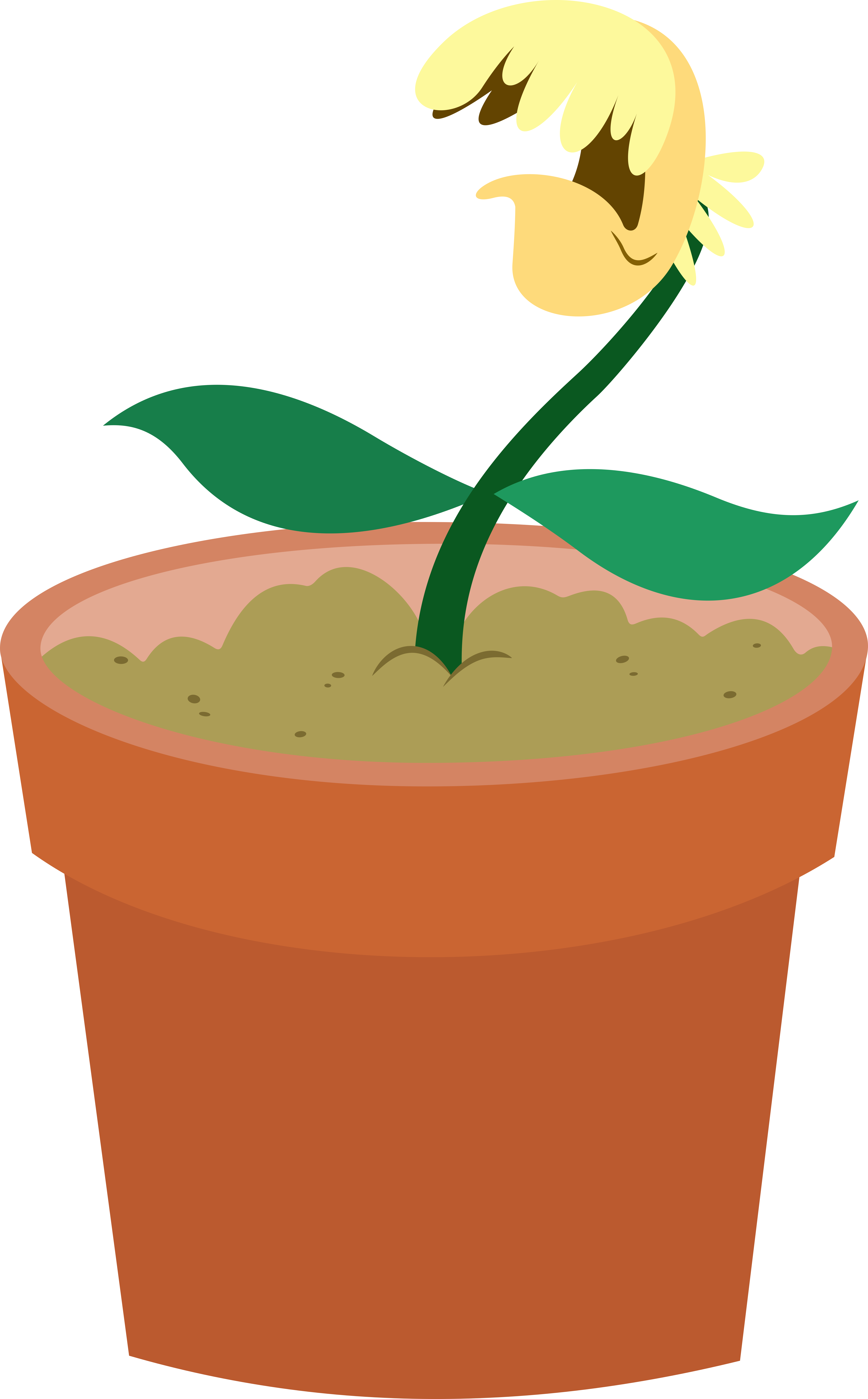 Dasprid, Coughing, Flower, Flower Pot, No Pony - Clip Art - Png Download (635x1024), Png Download