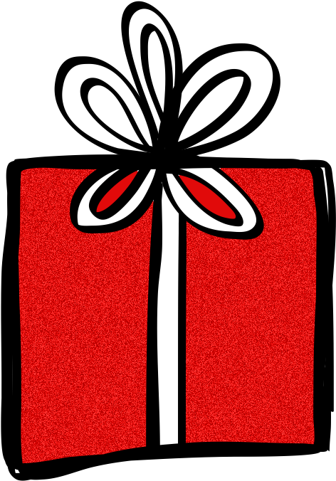 And A Merry Christmas To All Here's Your Freebie - Simple Drawing Of Gift Clipart (519x713), Png Download