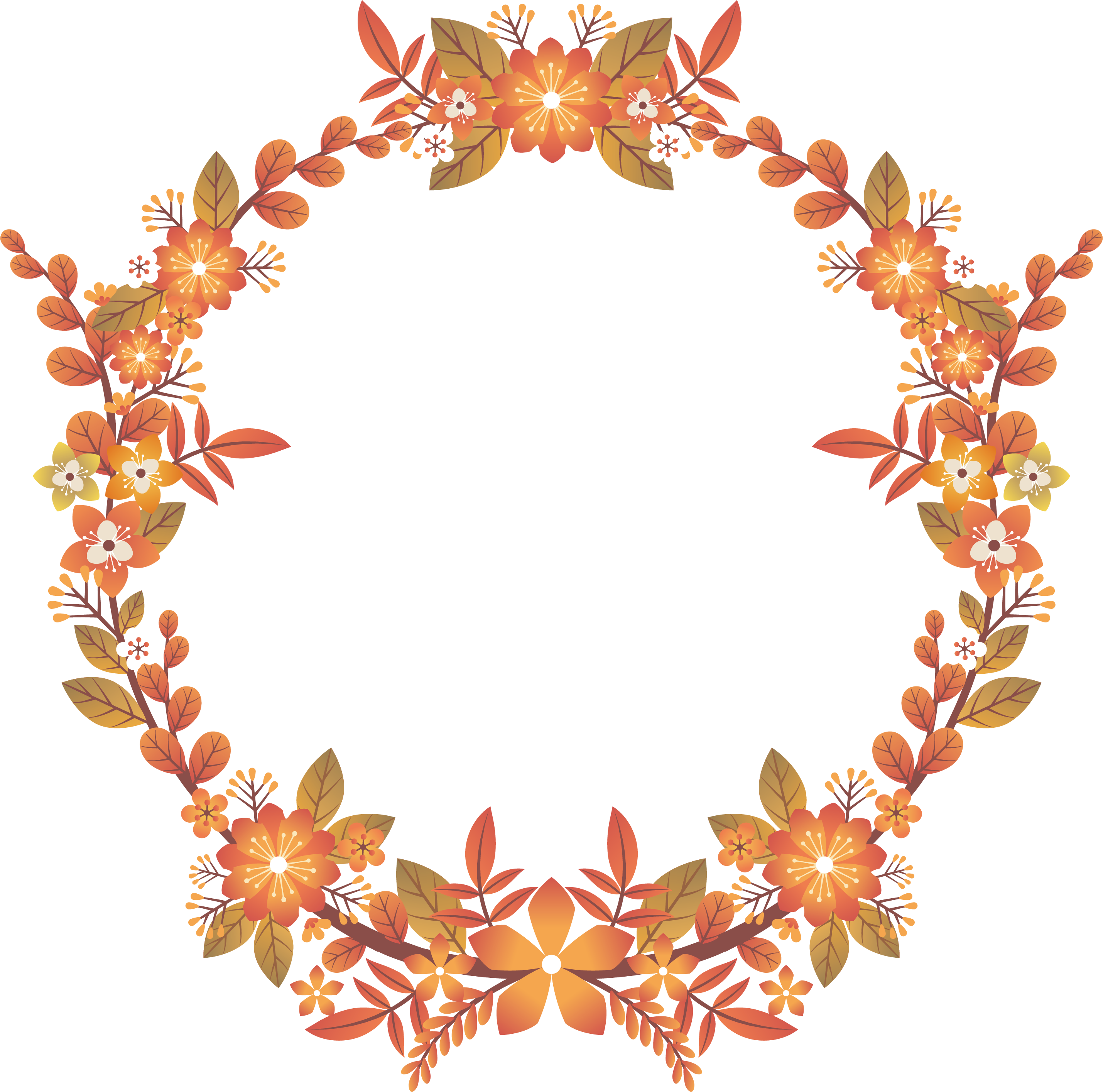 Euclidean Autumn Beautiful Flower Title Box Transprent - Beautiful Design For Title Clipart (2859x2830), Png Download