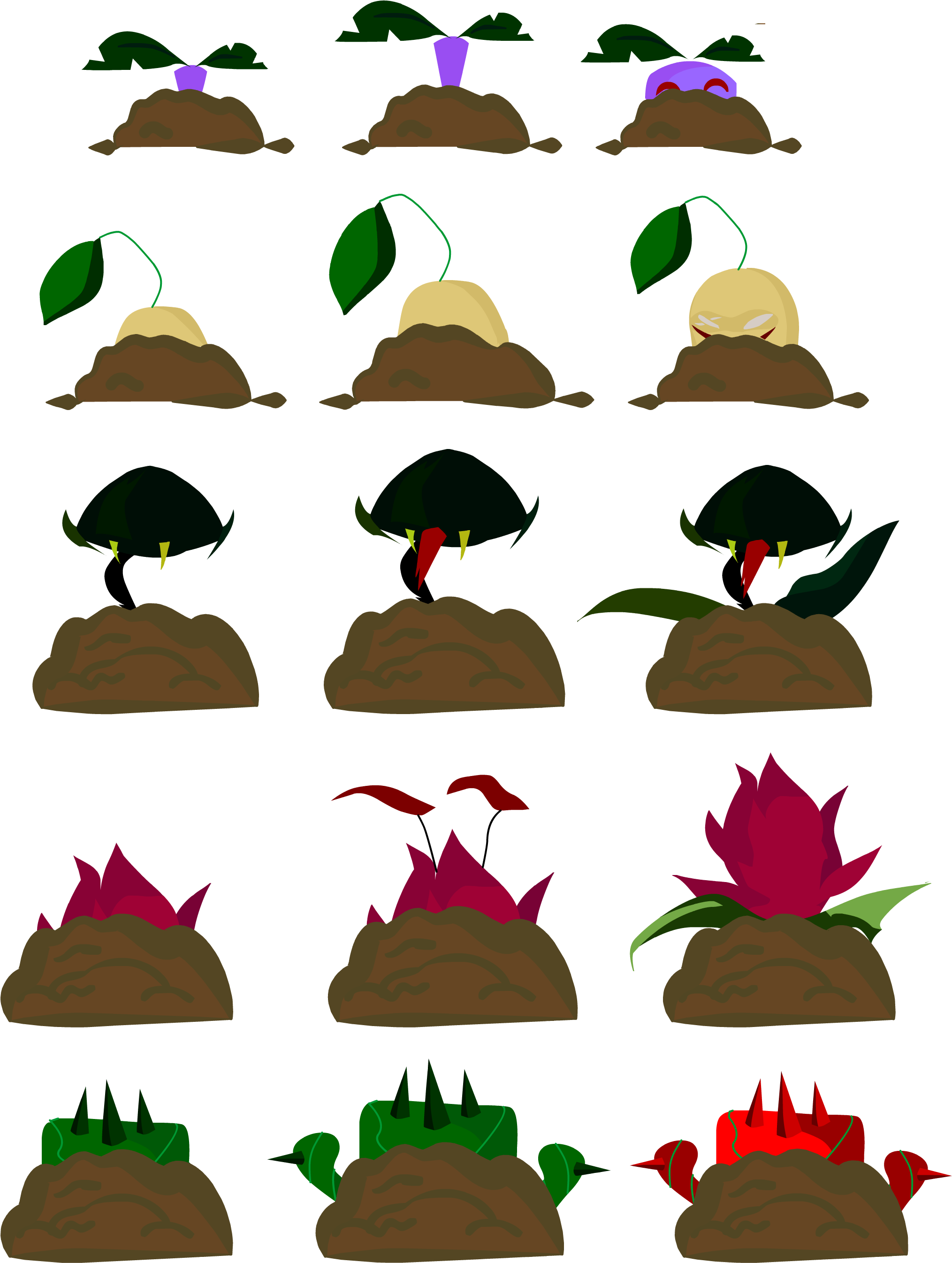 Plants' Mouseover And Click Reaction Clipart (2043x2708), Png Download