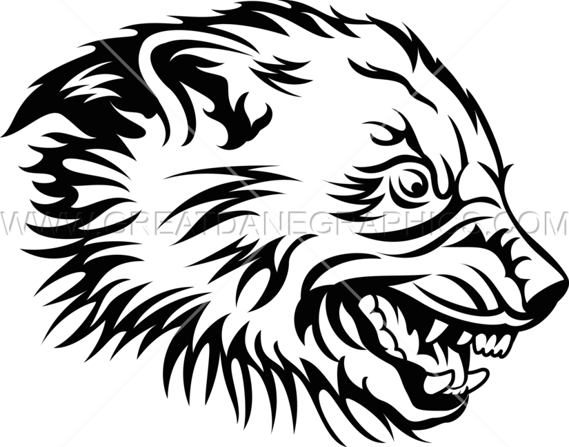 Wolverine - Black And White Wolverine Animal Clipart (825x649), Png Download