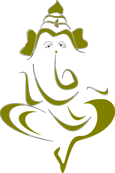 Hindu Cliparts 4, Buy Clip Art - Leaf Ganesh Images Png Transparent Png (478x720), Png Download
