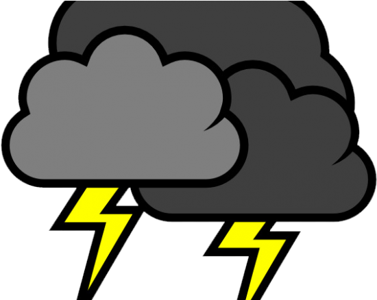 Thunderstorm Cliparts - Storm Cloud With Lightning Clipart - Png Download (640x480), Png Download