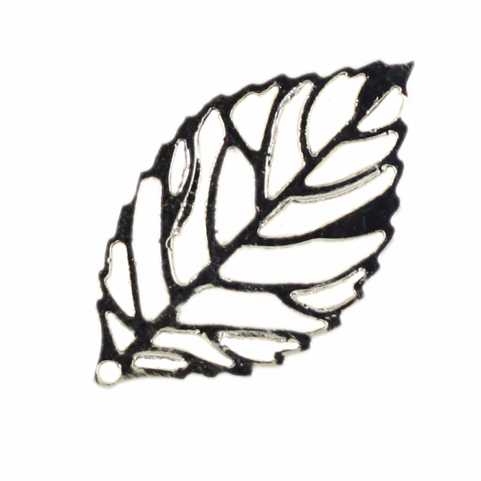 Breloque Filigrane Feuille 24mm Argent X1 - Folk Romantic Earrings, Lapis Lazuli Jewelry, Leaf Clipart (700x700), Png Download