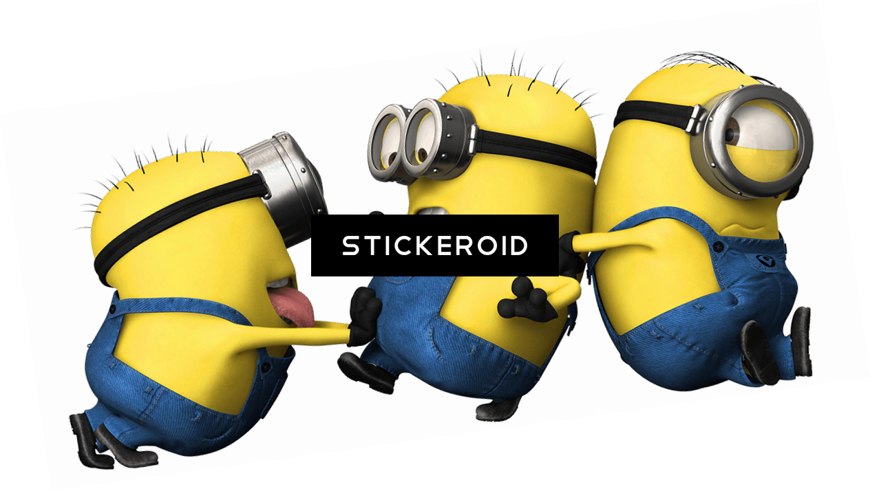 Minions Struggling - Never Let Your Friends Be Alone Disturb Them All The Clipart (1264x714), Png Download