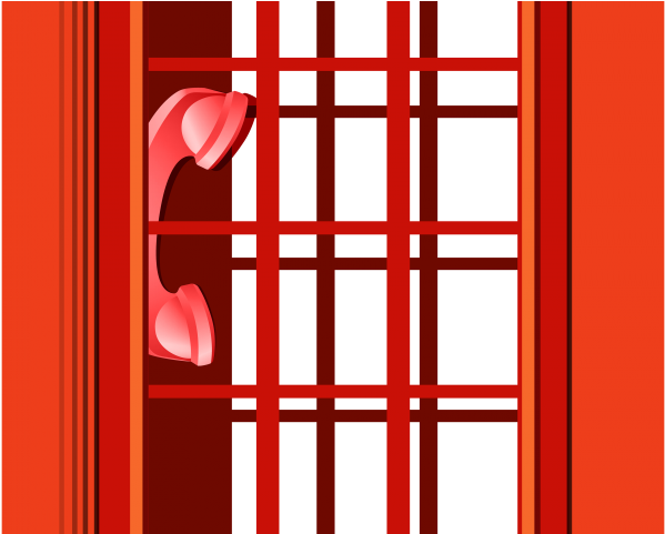 Phone Box Clipart Transparent - Clip Art Red Telephone Box - Png Download (640x480), Png Download