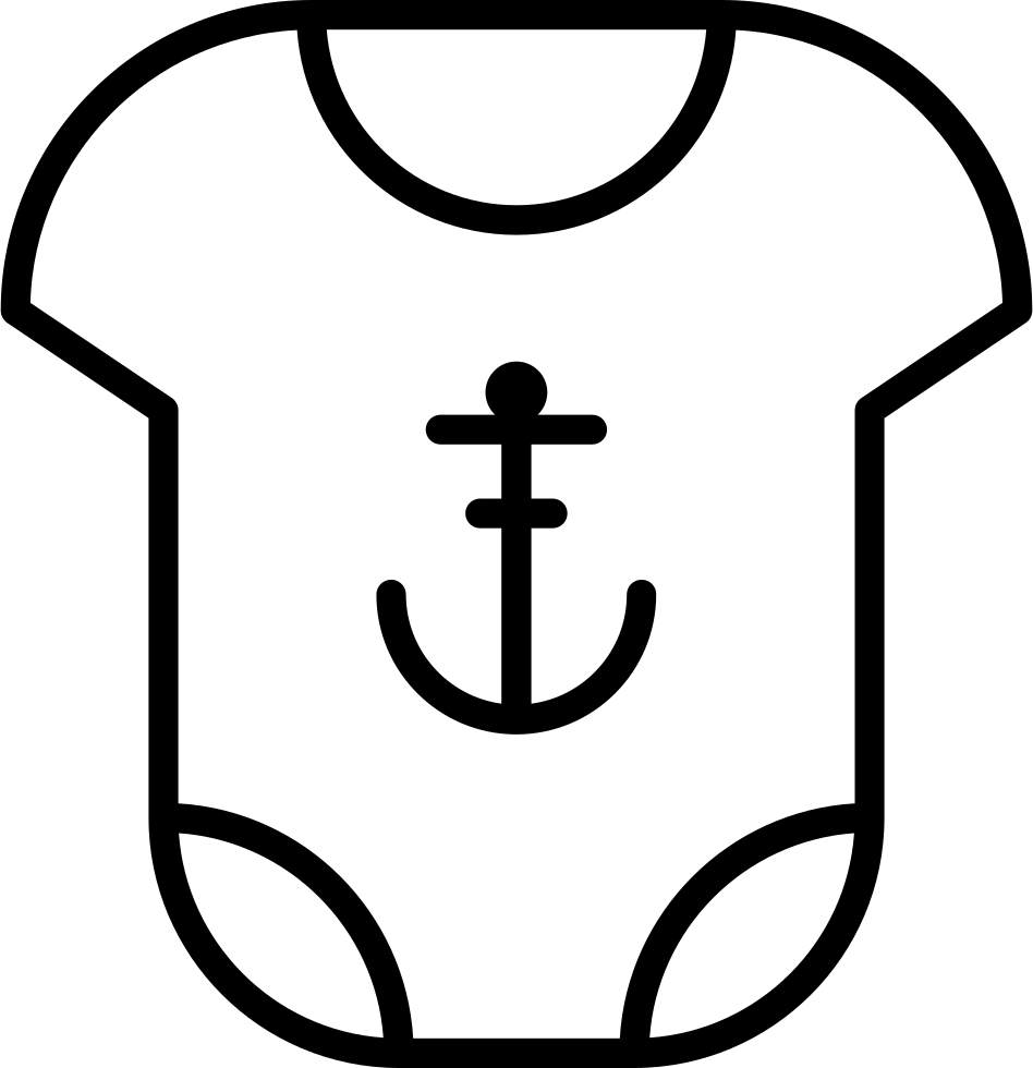 Baby Boy Clothes With Anchor Icon Free Download Png - Baby Boy Clothes Icon Png Clipart (948x980), Png Download