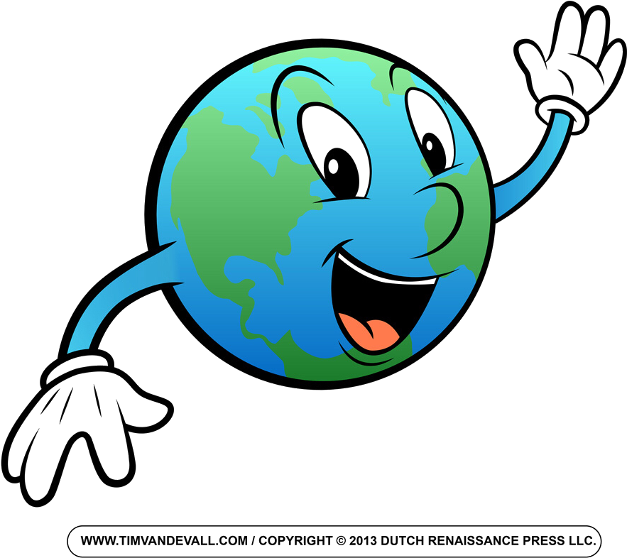 الفصول الاربعه - Globe Clipart With Face - Png Download (1200x927), Png Download