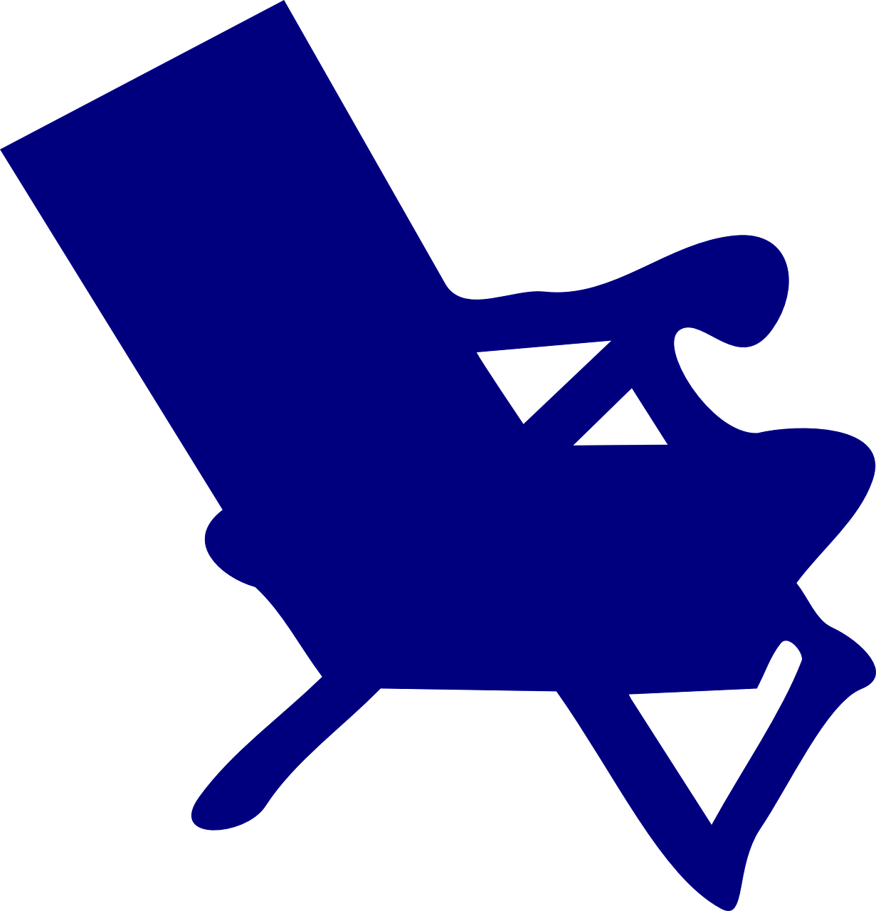 Collection Of Office Relax Cliparts - Beach Chair Clip Art - Png Download (693x720), Png Download