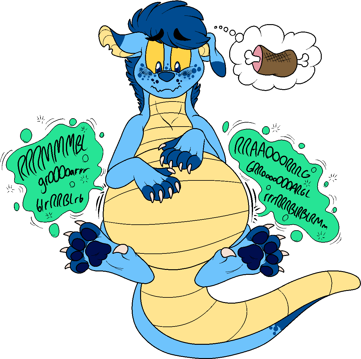 Belly Gurgs - Cartoon Clipart (1255x1233), Png Download