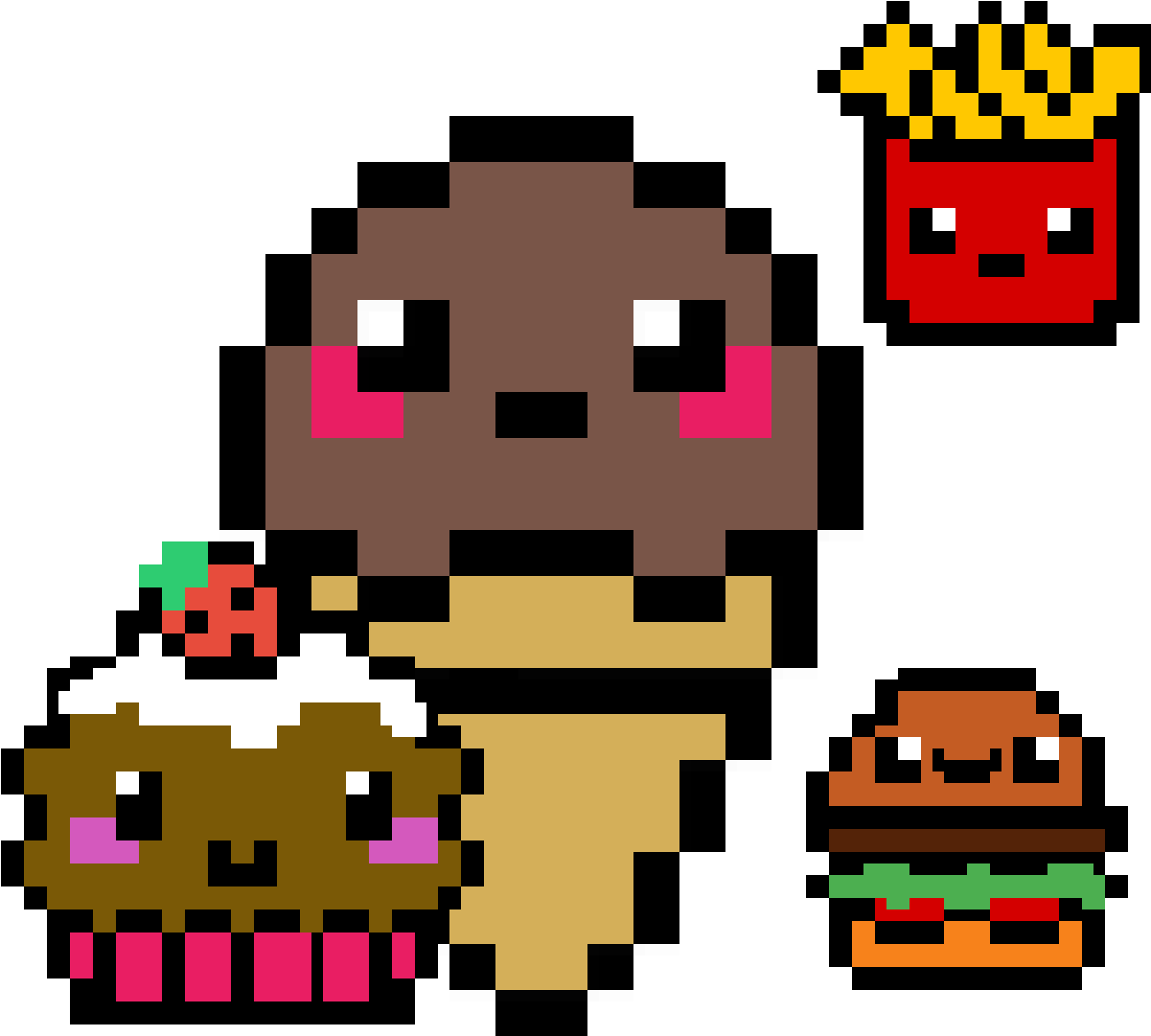 Yummy In My Tummy - Pixel Ice Cream Cone Clipart (1200x1200), Png Download