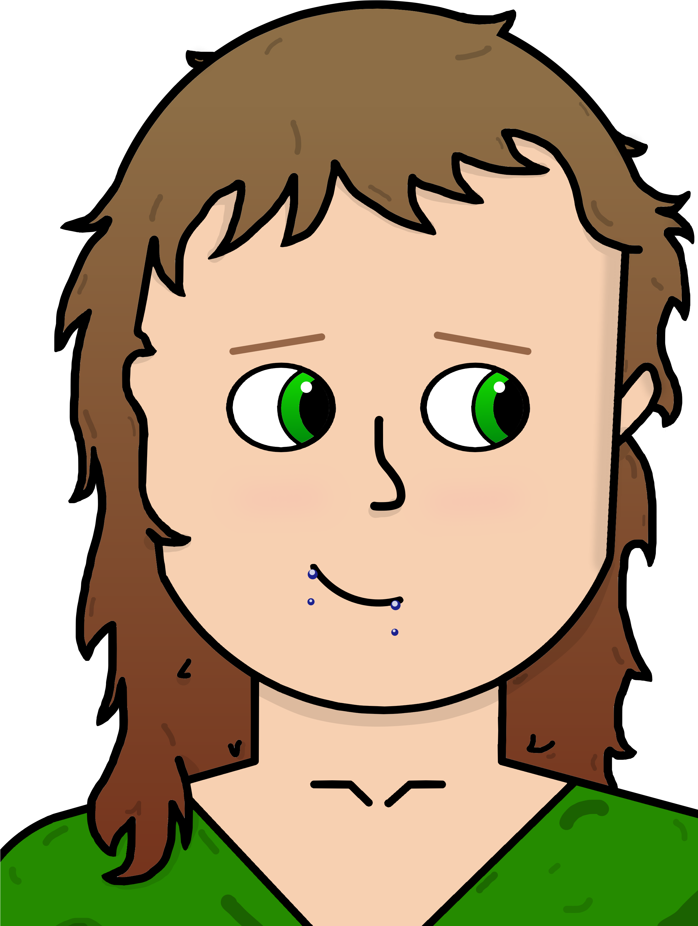 Couldn't Get The Eye Color Quite Right - Cartoon Clipart (2448x3264), Png Download