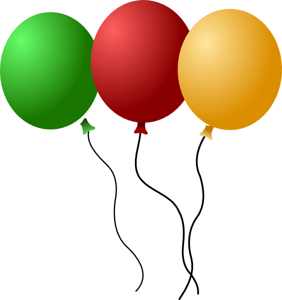 Balloons Clip Art - Png Download (564x600), Png Download