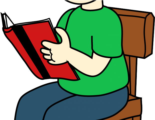 Panda Clipart Reading - Sat On A Chair - Png Download (640x480), Png Download