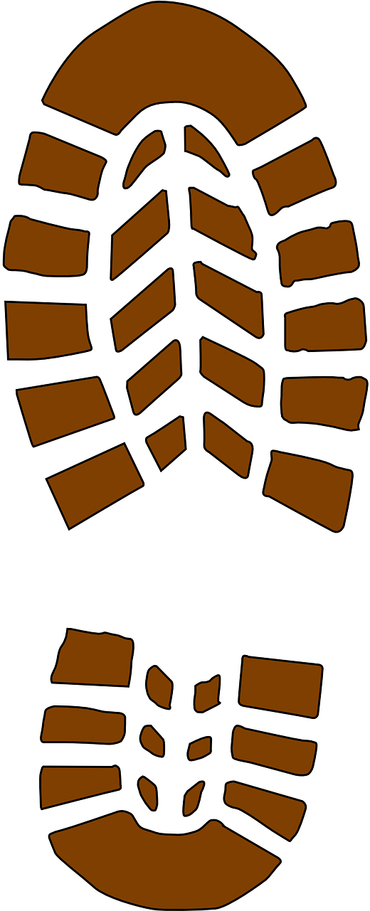 Redwood National And State Parks - Boot Print Clipart (640x1280), Png Download