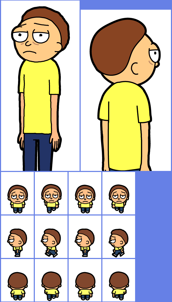 #088 Tired Morty - Triple Snoozle Morty Clipart (657x1152), Png Download