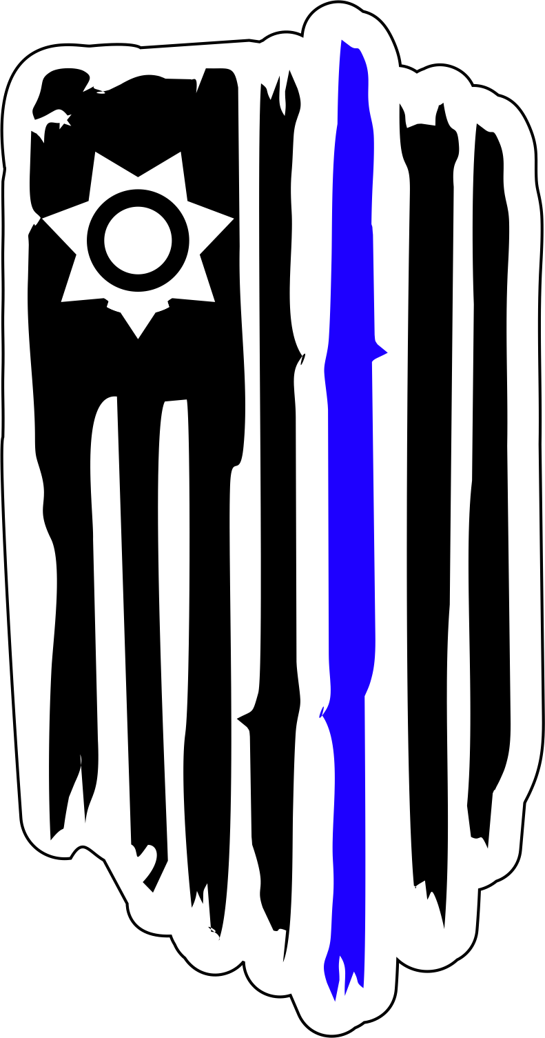 Thin Blue Line Clipart (791x1505), Png Download