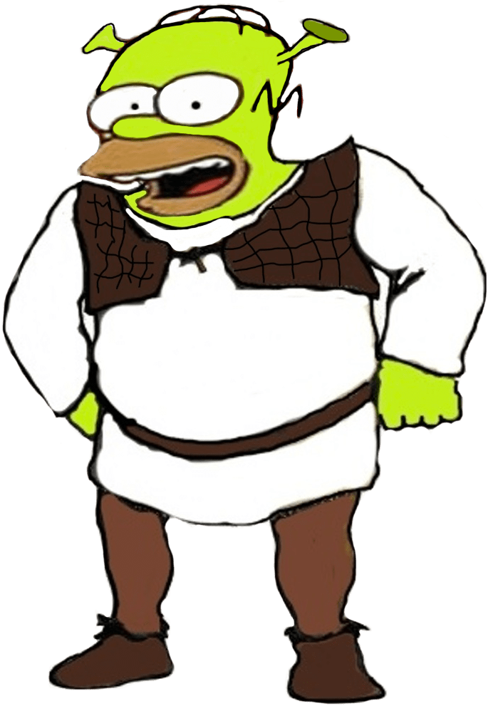 Shrek X Homer Clipart (782x990), Png Download