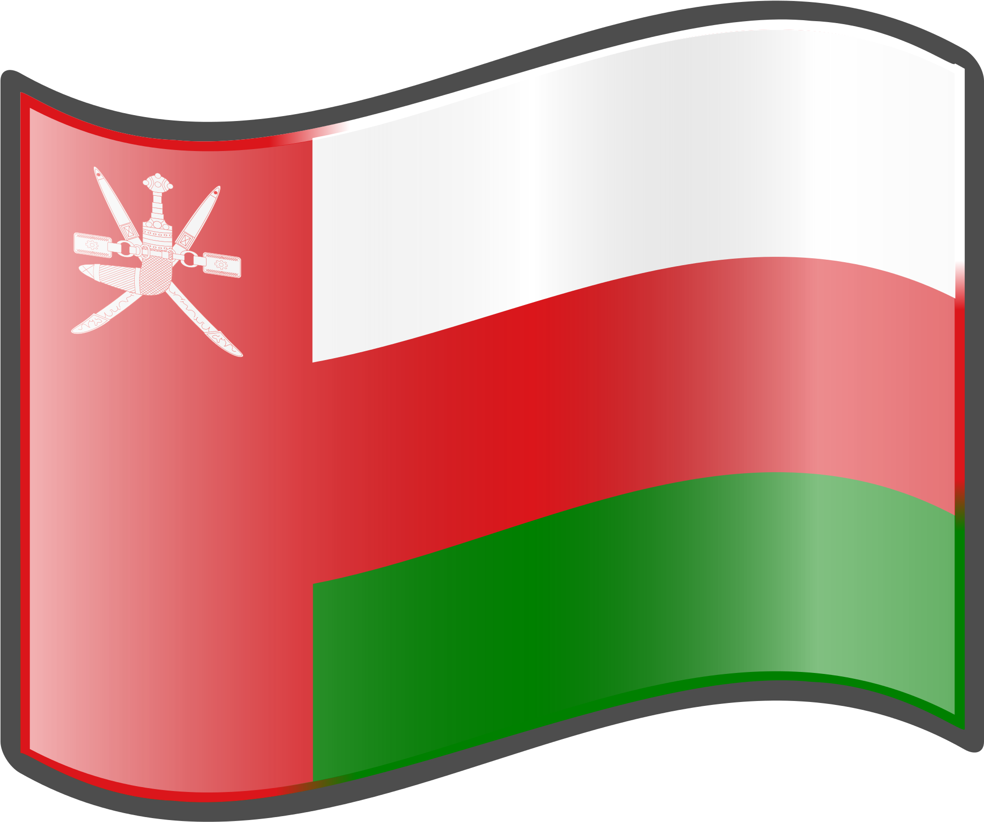 Open - Flag Of Oman Clipart (2000x2000), Png Download