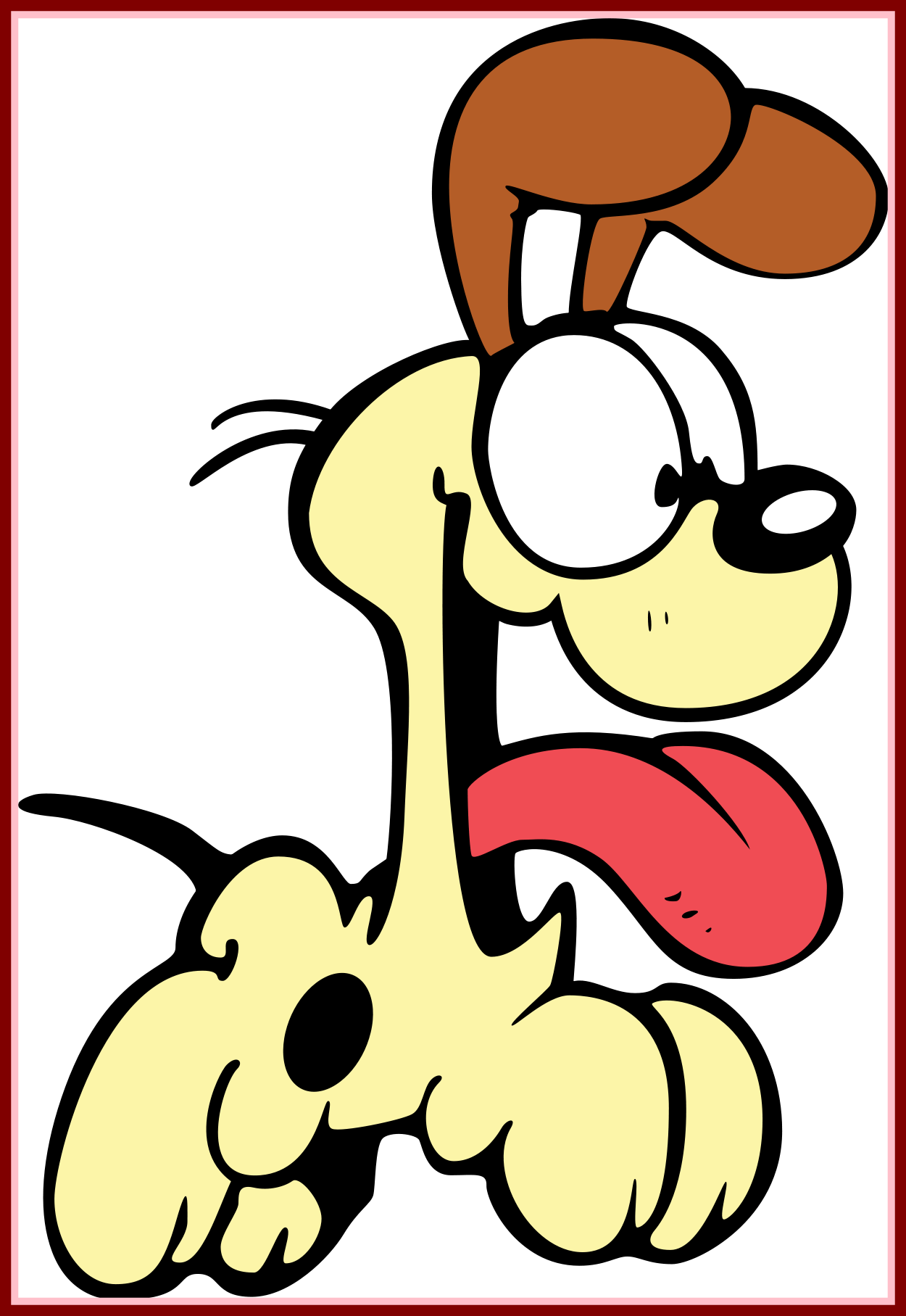 Amazing Odie Pic Of Cartoon Dog With Tongue Out Trends - Odie Garfield Clipart (1250x1815), Png Download