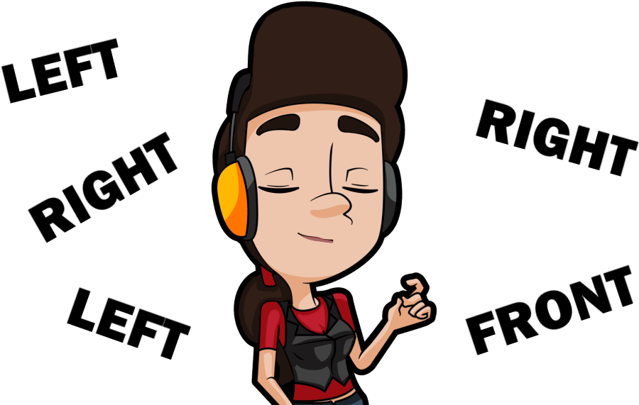 Woman With Headphones On Has Her Eyes Closed And Focuses - Cartoon Clipart (1024x582), Png Download