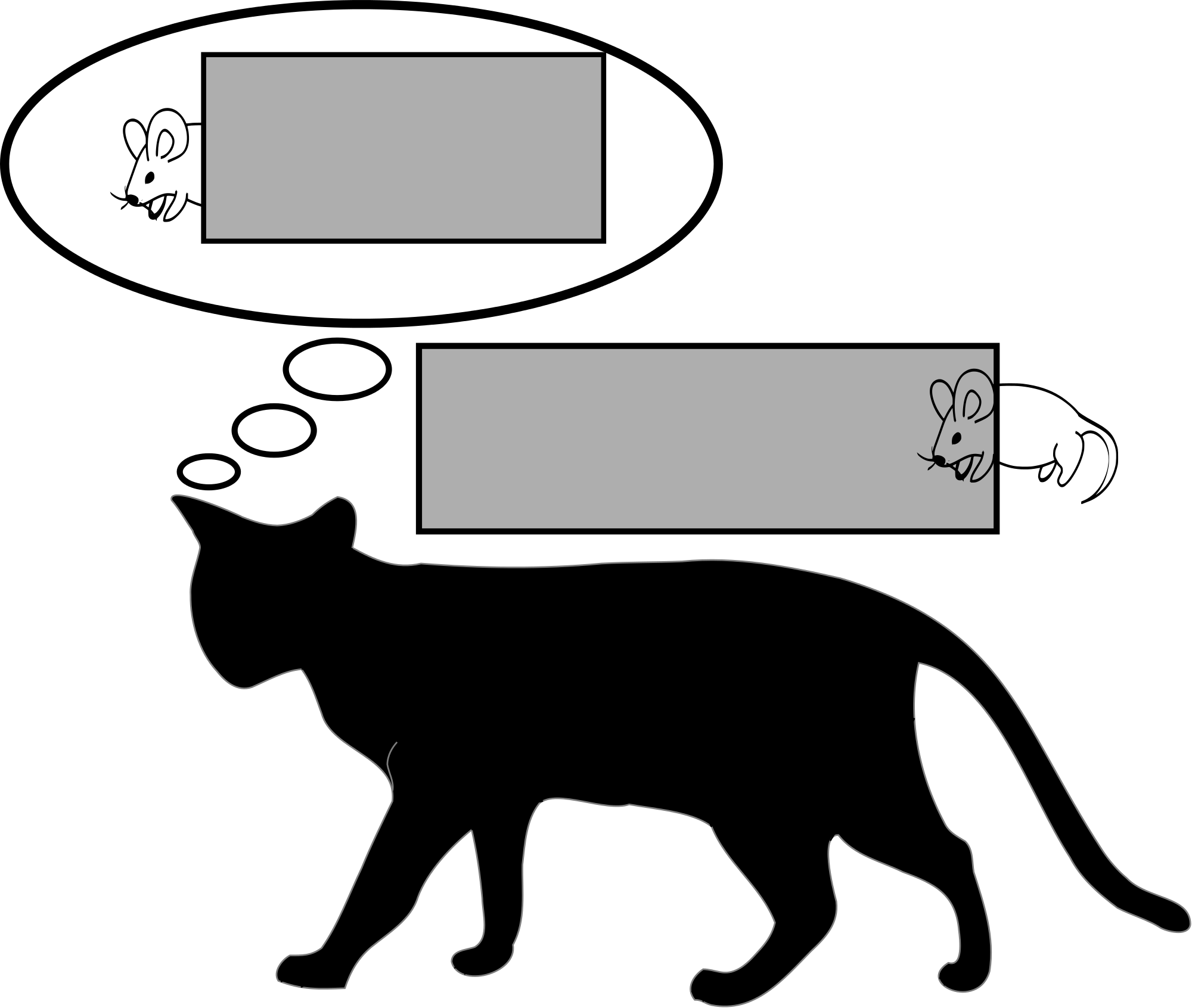 Open - Cat Black Clipart (2000x1692), Png Download