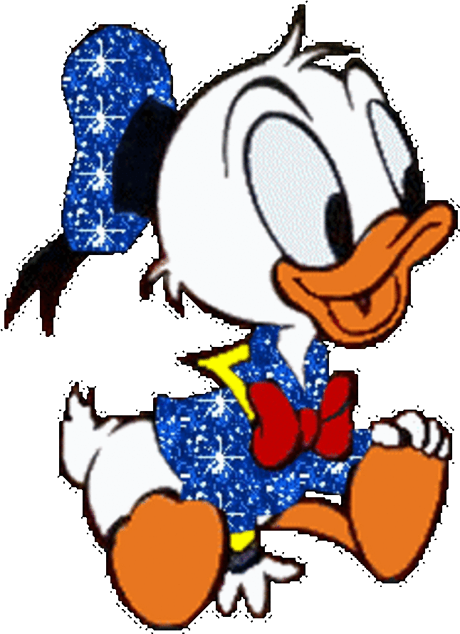 Rainbows, Scenes, Horses, Cartoons - Donald Duck Glitter Clipart (700x914), Png Download