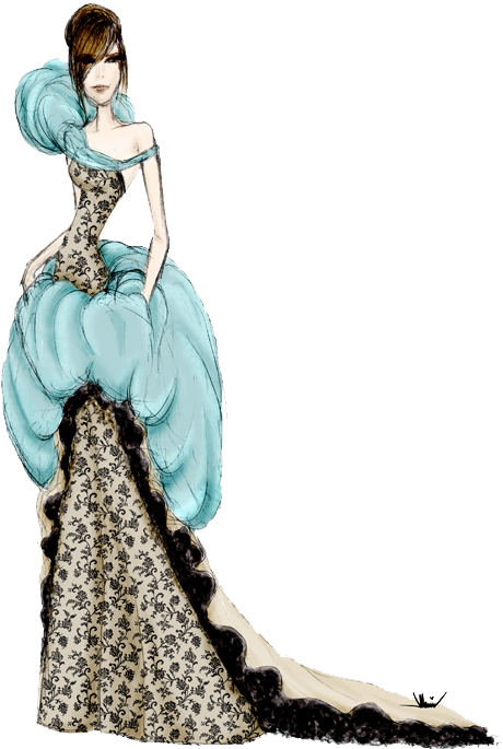 Fashion Model Clipart Png - Fashion Design Drawing Pencils Transparent Png (500x700), Png Download