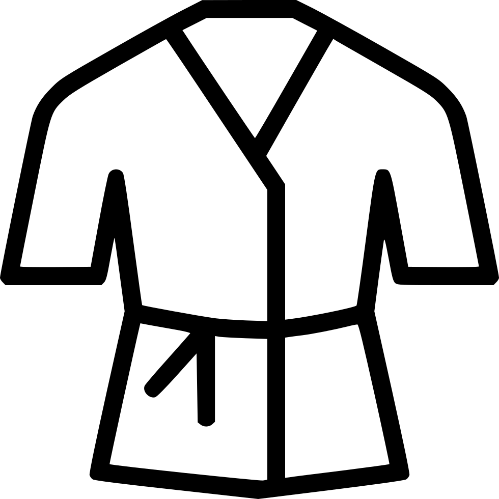 Karate Robe Costume Dress Wear Martial Arts Comments - Karate Clipart (980x980), Png Download