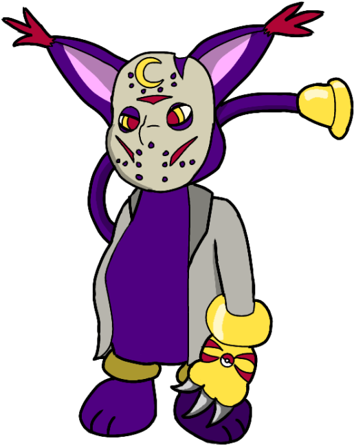 Yes It Is A Fusion Of Bellboyant, Tailmon, And Jason - Cartoon Clipart (540x736), Png Download