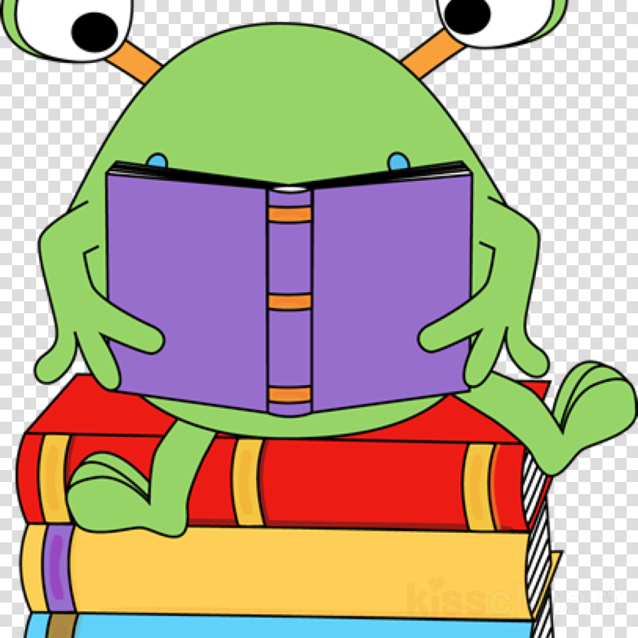 Download Frog Reading Clipart Clip Art Reading Book - Alien Reading A Book - Png Download (900x900), Png Download
