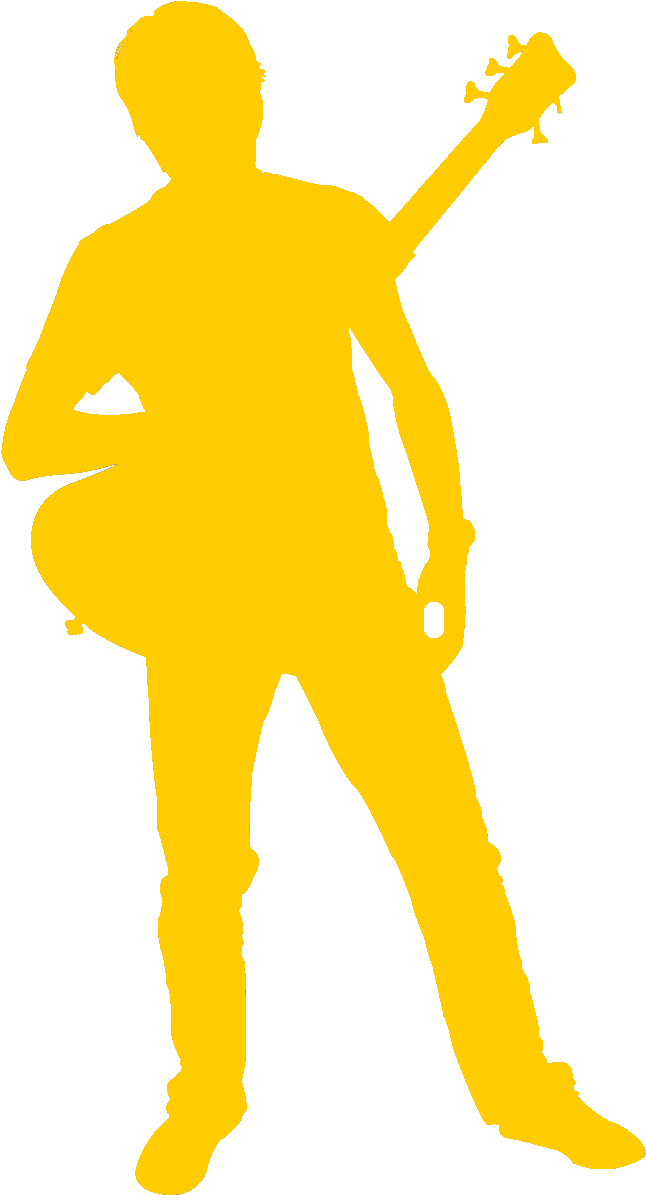 Live - Band Silhouette Clipart (669x1201), Png Download