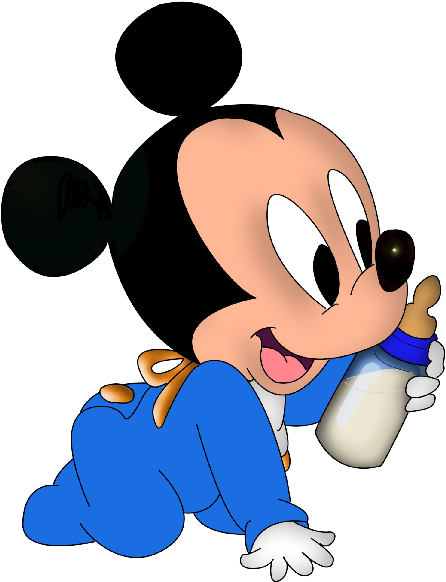 Cartoon Character Cute Clipart Mickey Mouse Minnie - Baby Mickey Mouse