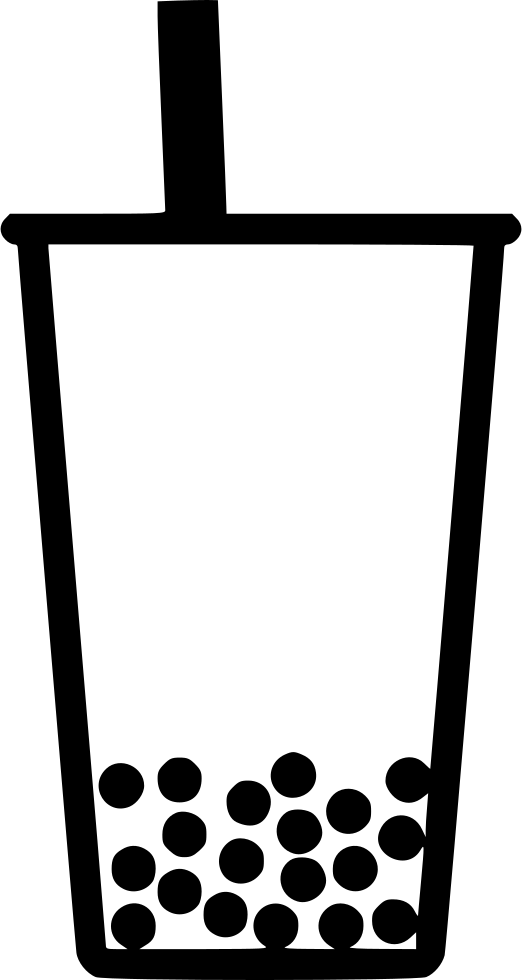 Bubble Tea Comments Bubble Tea Black And White Clipart Full Size