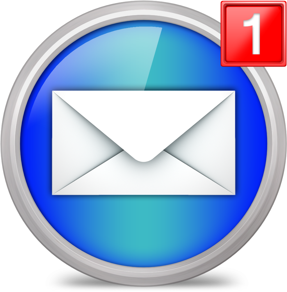 New Email Interface Symbol Of Closed Envelope Back - Notification Email Icon Png Clipart (1024x1024), Png Download